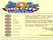 Tablet Screenshot of bigcitybagels.net